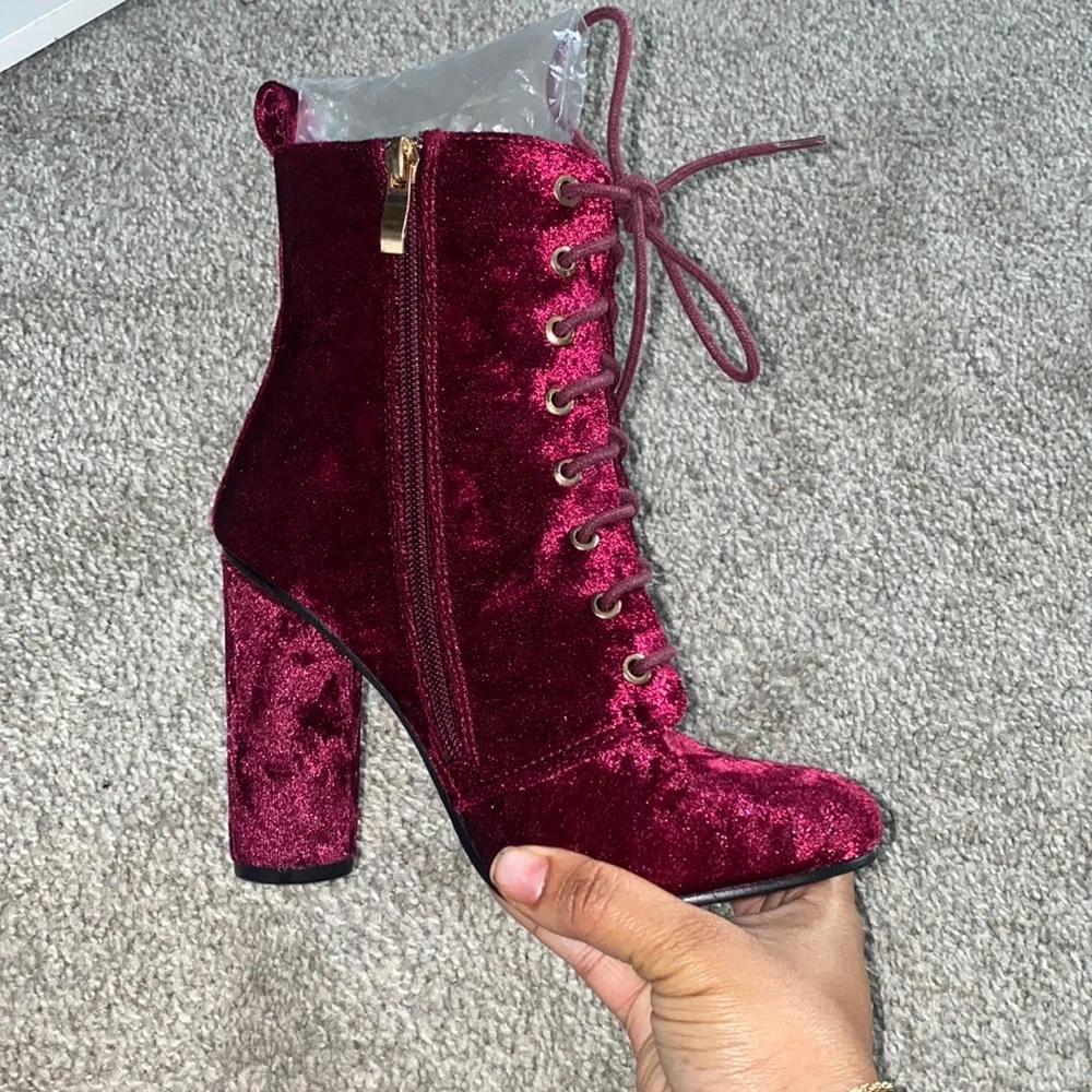 ‼️Velvet Booties ‼️ - Picture 2 of 4